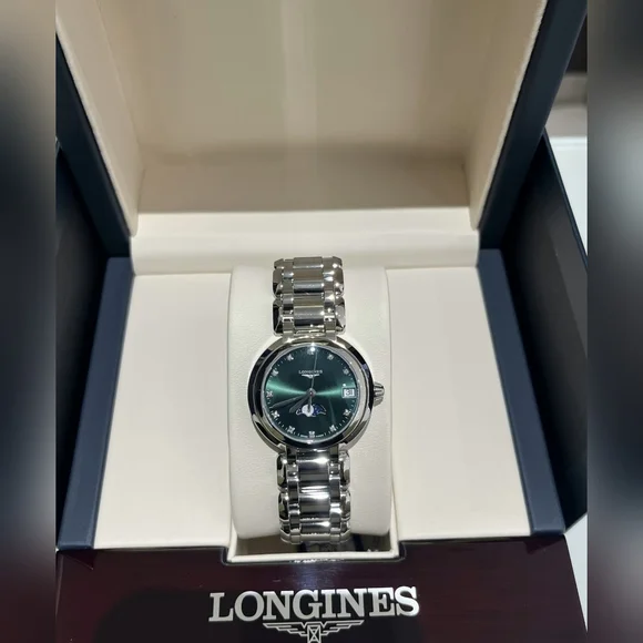 Longines Primaluna Moonphase Green Watch